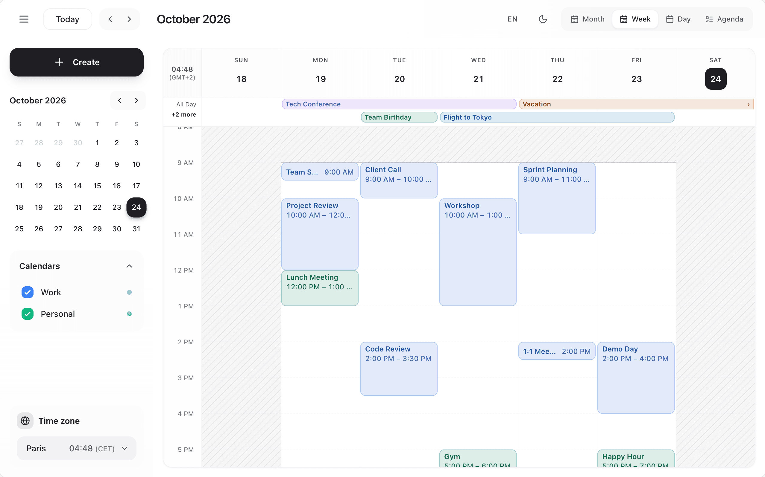 CalendarKit Pro calendar